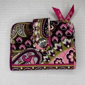 Vera Bradley Wallet Pink Paisley Purple, Flowers